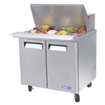 Turbo Air MST-36-15 M3 Series 2 Door Mega-Top Sandwich Salad Table 11 Cu. Ft.