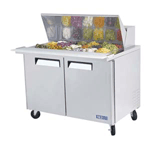 Turbo Air MST-48-18 M3 Series 2 Door Mega-Top Sandwich Salad Table 15 Cu. Ft.