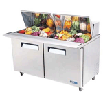 Turbo Air MST-60-24 M3 Series 2 Door Mega-Top Sandwich Salad Table 19 Cu. Ft.