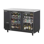 Turbo Air TBB-2SG 2 Glass Door Back Bar Refrigerator 59" - 19 Cu. Ft.