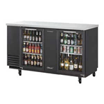 Turbo Air TBB-3SG 2 Glass Door Back Bar Refrigerator 69" - 23 Cu. Ft.