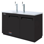 Turbo Air TBD-2SB Beer Dispenser 59", 2 Keg - Black Laminated Exterior