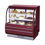 Turbo Air TCGB-48-2 Curved Glass Refrigerated Bakery Case - 4'