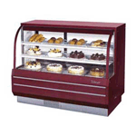 Turbo Air TCGB-60-2 Curved Glass Refrigerated Bakery Case - 5'