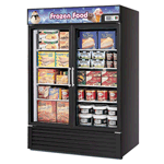 Turbo Air TGF-49FB 49 cu. ft. Black Double Glass Door Reach-In Freezer