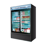 Turbo Air TGM-48RB 48 cu. ft. Black Cabinet 2 Sliding Glass Door Refrigerated Merchandiser