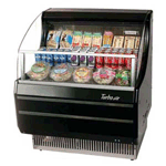 Turbo Air TOM-30SB Horizontal Slim-Line Open Display Merchandiser 28" - Black