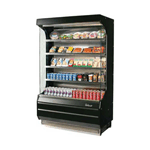 Turbo Air TOM-40B 14.7 cu. ft. Black Vertical Open Display Merchandiser