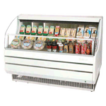 Turbo Air TOM-50S 50" White Horizontal Slim-Line Open Display Merchandiser