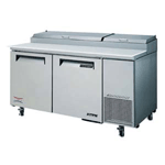 Turbo Air TPR-67SD Super Deluxe 2 Door Pizza Prep Table 20 Cu. Ft.