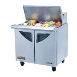 Turbo Air TST-36SD-15 Super Deluxe 2 Door Mega-Top Sandwich Salad Table 11 Cu Ft