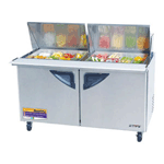 Turbo Air TST-60SD-24 Super Deluxe 2 Door Mega-Top Sandwich Salad Table 19 Cu Ft