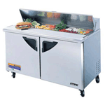 Turbo Air TST-60SD Super Deluxe 2 Door Sandwich Salad Table 16 Cu. Ft.