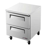 Turbo Air TUF-28SD-D2 Super Deluxe 2 Drawer Undercounter Freezer - 7 Cu. Ft.