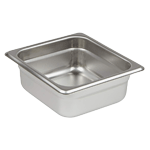 Update International Sixth Size Anti-Jam Steam Table Pan, 2-1/2