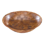 Update International Woven Wood Salad Bowl, 10" Diameter - Pack of 6