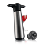 Vacuvin 06493556 RVS Wine Saver - Stainless Steel Pump with Wine Stopper