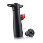 Vacuvin 0854460 Black Plastic Wine Saver with Stopper