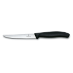 Victorinox Serrated Steak Knife, Black Handle, 4-1/2" Round Tip Blade