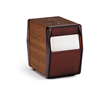 Vollrath 5509-12 6-3/16"D x 4"W x 5-7/8"H Brown Face Table Type Paper Napkin Dispenser