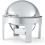 Vollrath Chafing Dish, Fully Retractable 6Qt. Round with Dripless Water Pan, 3-Position Dome Cover
