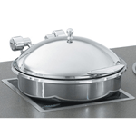 Vollrath Induction Chafer, Large Round, 6 Qt. (5.8 L), Stainless Steel Trim with Stainless Food Pan