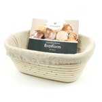 Vollum Brotform Oval Proofing Basket with Linen, 10