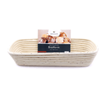 Vollum Brotform Rectangular Proofing Basket 15" x 6" x 3" High, 3 lb