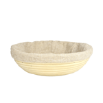 Vollum Brotform Round Proofing Basket with Linen, 11.5" x 4", 3 lb