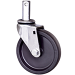 Vollum Square Stem Casters with Upper Hole for Rack, Set of 4