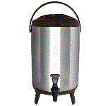 Vollum Stainless Steel Insulated Liquid Dispenser - 10 Liter, Brown