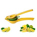 Vollum Yellow Aluminum Lemon and Lime Citrus Squeezer Juicer