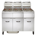 Vulcan 3TR45AF Freestanding LP Gas Fryer - 135 lb. Oil Cap. w/ Solid State Analog Knob Control