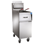 Vulcan 1TR45A-1 Freestanding Natural Gas Fryer 45 lb. Oil Cap. w/ Solid State Analog Knob Control