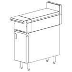 Vulcan VWT06B 6" Wide Heavy Duty Gas Range Spreader, Cabinet Base