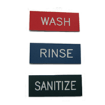 Wash, Rinse & Sanitize Signs (3Pk) for 3 Compartment Sink