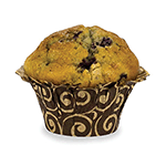 Welcome Home Brands Brown Swirl Muffin Basket Paper Baking Cup, 2"d x 1.85"h Case of 1000