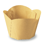 Welcome Home Brands Cream Tulip Disposable Paper Baking Cup, 1.7 Oz, 1.6" Dia. x 1.4" High, Case of 500