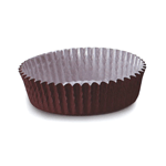 Welcome Home Brands Disposable Brown Ruffled Paper Tart / Quiche Pan, 3.9" Diameter x 1.2" High, Case of 1500