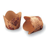 Welcome Home Brands Disposable Brown Tulip Paper Baking Cup, 2.7 Oz, 1.8" x 1.8", Case of 500