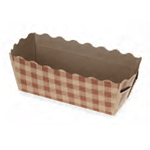 Welcome Home Brands Disposable Check Mini Paper Loaf Baking Pan, 4.1 Oz, 3.1" x 1.2" x 1.4" High, Case of 500