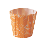 Welcome Home Brands Disposable Orange Pleated Paper Baking Cup, 2.2 Oz, 1.4" Dia. x 1.8" High, Case of 500