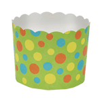 Welcome Home Brands Green Dot Disposable Paper Baking Cup, 5.1 Oz, 2.3" Dia. x 2" High, Pack of 100