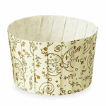 Welcome Home Brands Muffin Paper Baking Cup, Brown Blossom, 2" Dia. x 1.8" High, Pack of 80