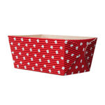 Welcome Home Brands Red with White Dots Paper Baking Loaf Pan, 15.5 Oz, 4.5" x 2.5" x 2.25" High, Pack of 50