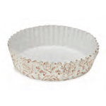 Welcome Home Brands Round Brown Blossom Ruffled Paper Baking Pan, 3.9" Bottom Dia. x 1.2" High, Case of 1500