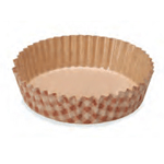 Welcome Home Brands Round Check Ruffled Paper Baking Pan, 3.9" Dia. x 1.2" High, Case of 1500