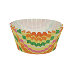 Welcome Home Brands Stripe Yellow Ruffled Cupcake Cup, 2"Dia. x 1.2"H, Case of 1800