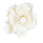 White Anemone Gumpaste Flowers - Set of 3