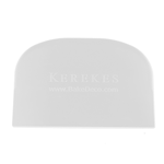 White Poly / Plastic Dough Scraper 6" x 4" w/ Kerekes Symbol